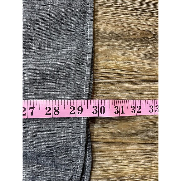 J Crew Shirt Mens Medium Gray Chambray Long Sleeve Button Up Chin Strap Denim - Picture 7 of 7